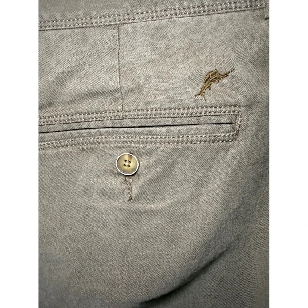 Tommy Bahama Olive Green Chino Shorts Men Size 34 Stretch